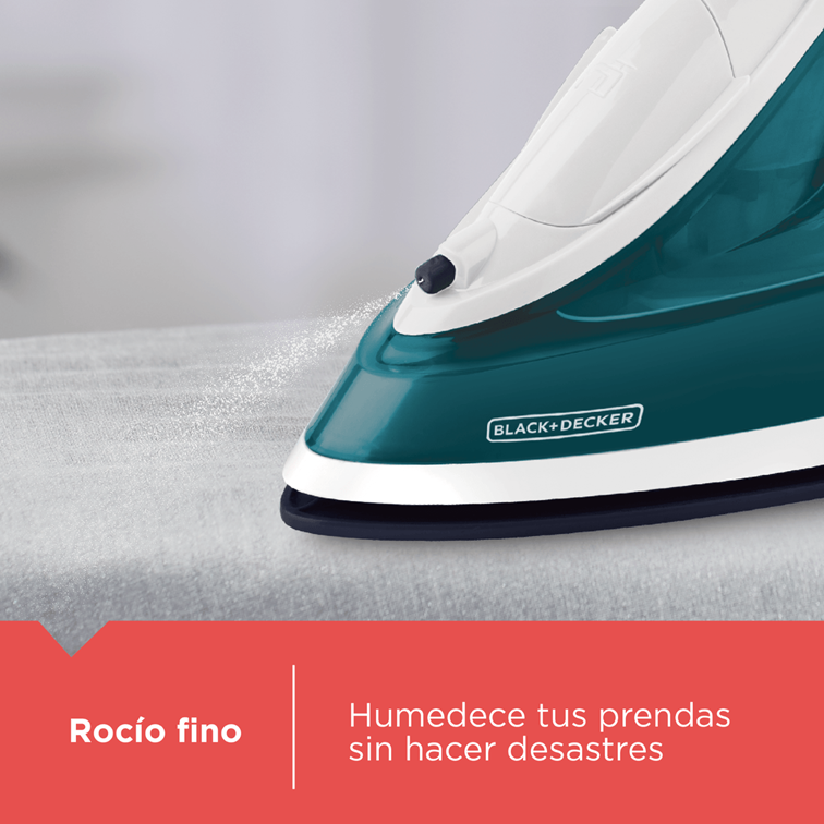 Plancha de Ropa a Vapor TrueGlide Azul Cerámica Black+Decker IRBD365