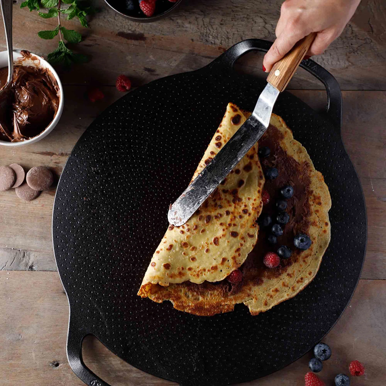 Plancha de Hierro Fundido Victoria Para Pizza Doble Asa 38 Cm 39332