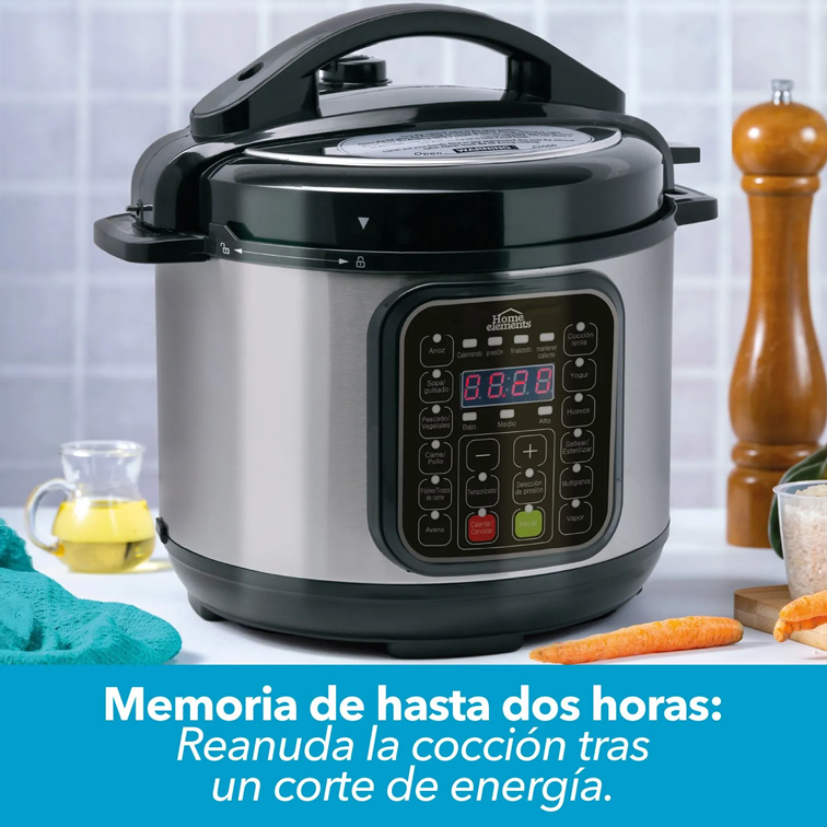 Olla Multifuncional Home Elements de 4 Litros HEOM4202SS
