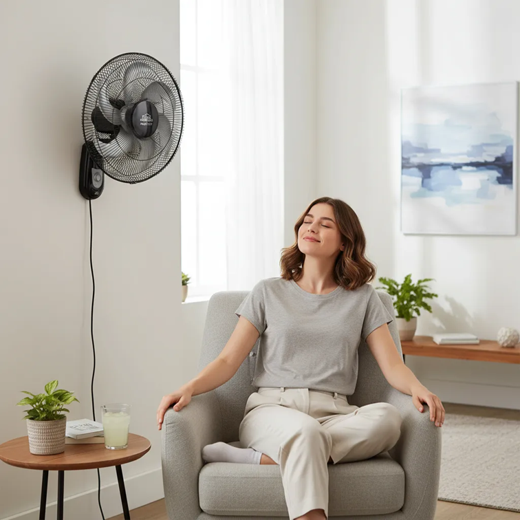 Ventilador Home Elements MaxiFlow de Pared 16" Pulgadas HEMFW6P-16N