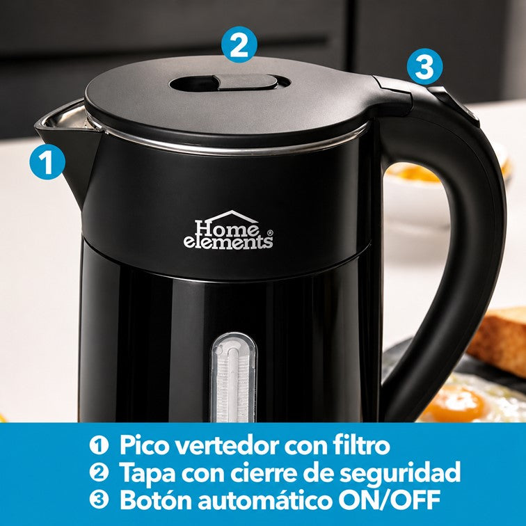 Jarra Hervidora Home Elements 2 en 1 de 1.8 Litros HEEK8103G