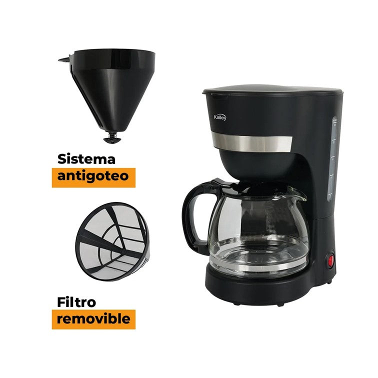 Cafetera Basica Kalley de 10 Tazas Negro K-CN10