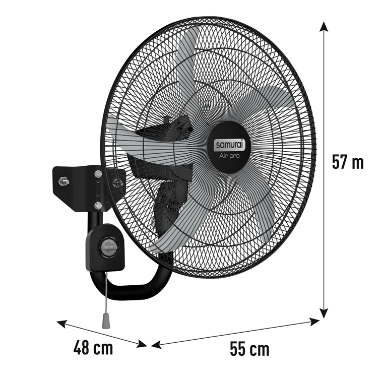 Ventilador Samurai Air Pro de Pared de 22" Negro 4100000798