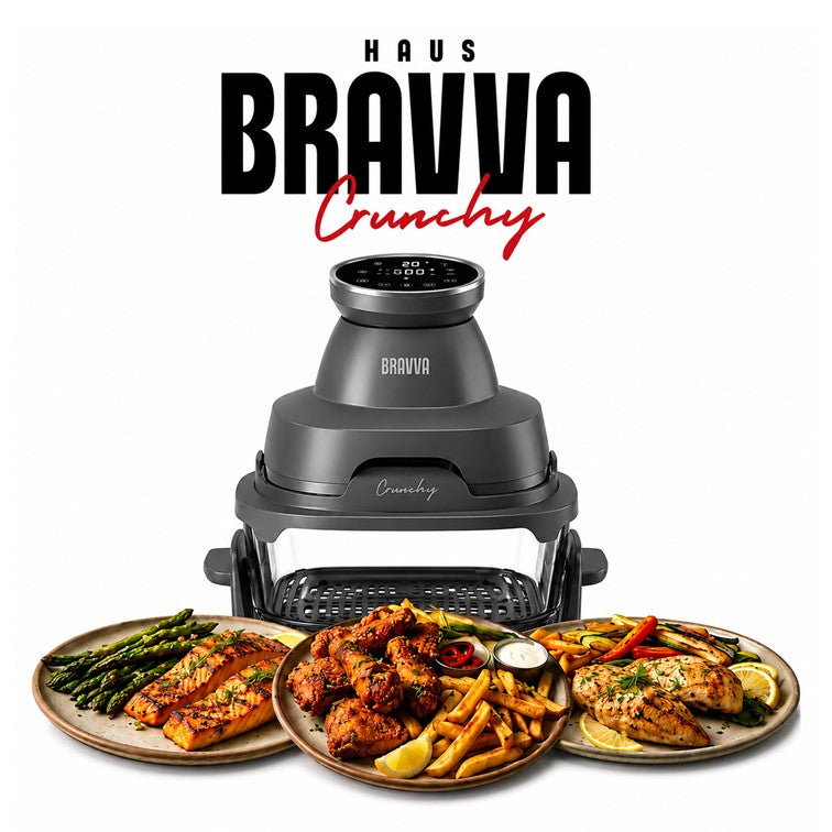Freidora de Aire Digital BRAVVA HAUS Crunchy Doble Taza