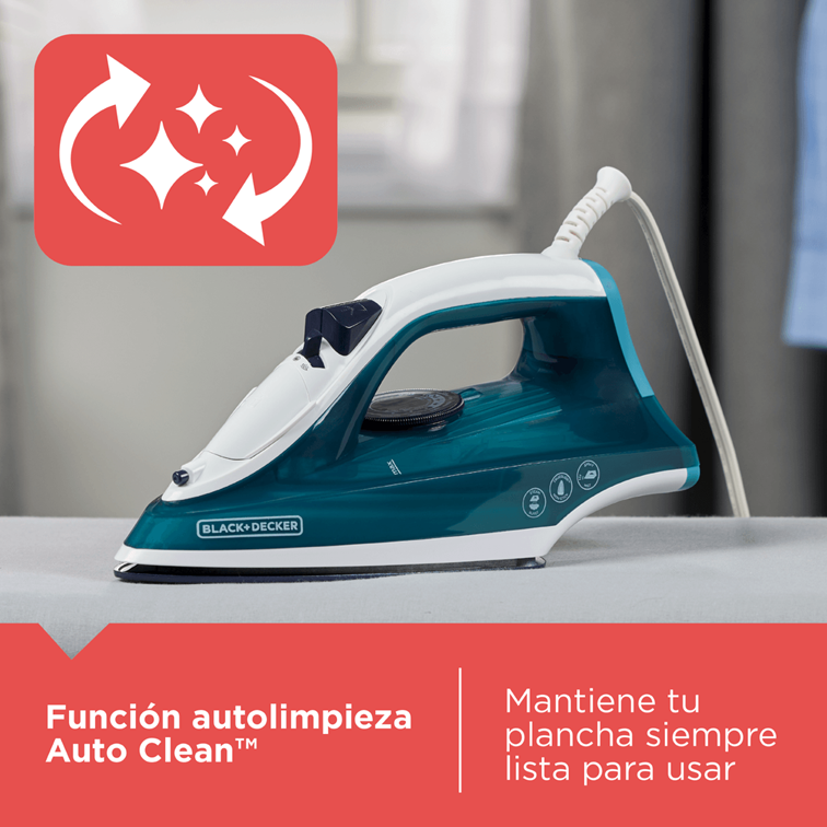 Plancha de Ropa a Vapor TrueGlide Azul Cerámica Black+Decker IRBD365