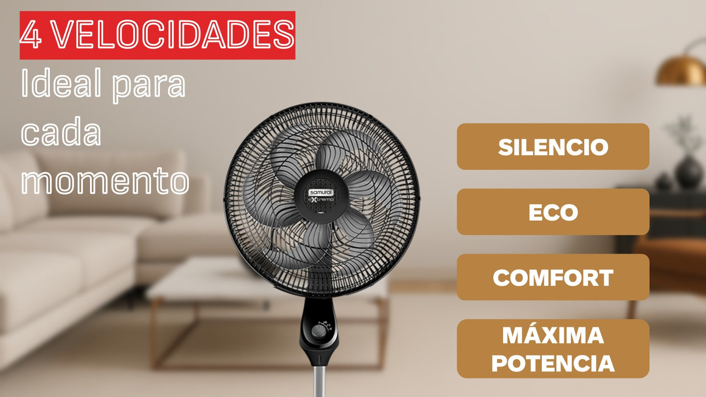 Ventilador Samurai Extremo 2 en 1 Color Negro 5861037054